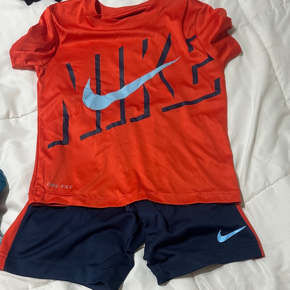 Nike Kids Red and Navy Dri-FIT Set